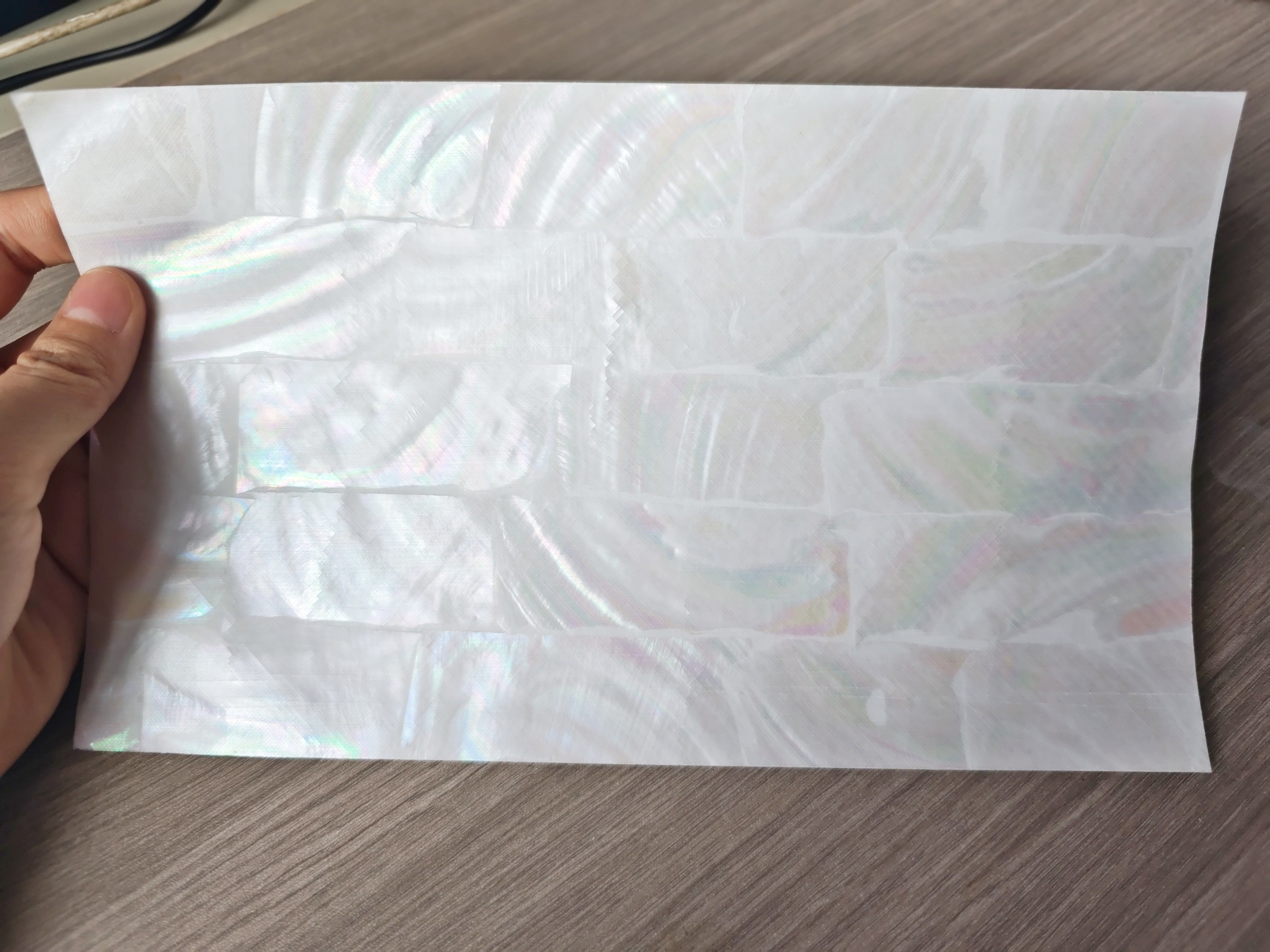 Natural  Flexible Freshwater With Adhesive Shell Sheet