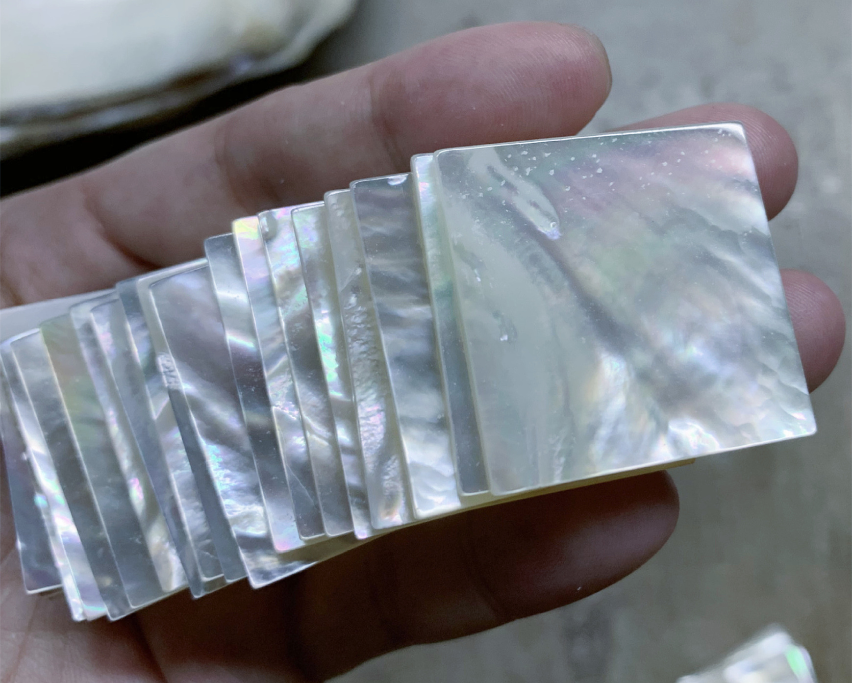 natural mother of pearl sheets