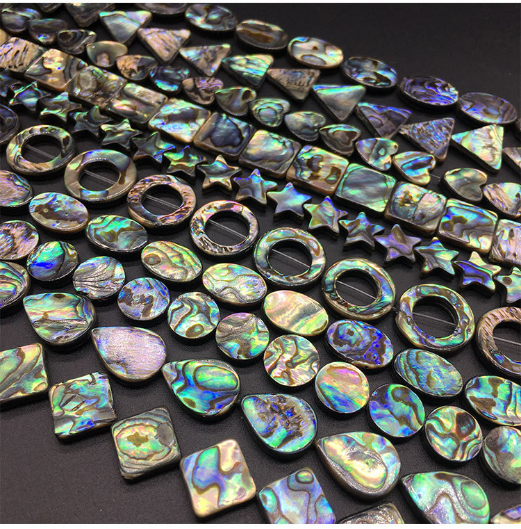 Natural abalone pearl shell beads