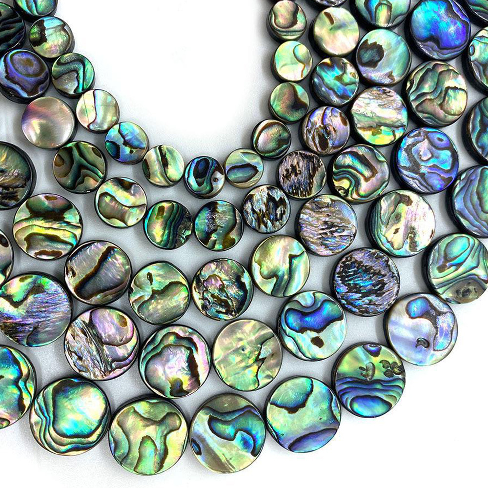 Natural abalone pearl shell beads
