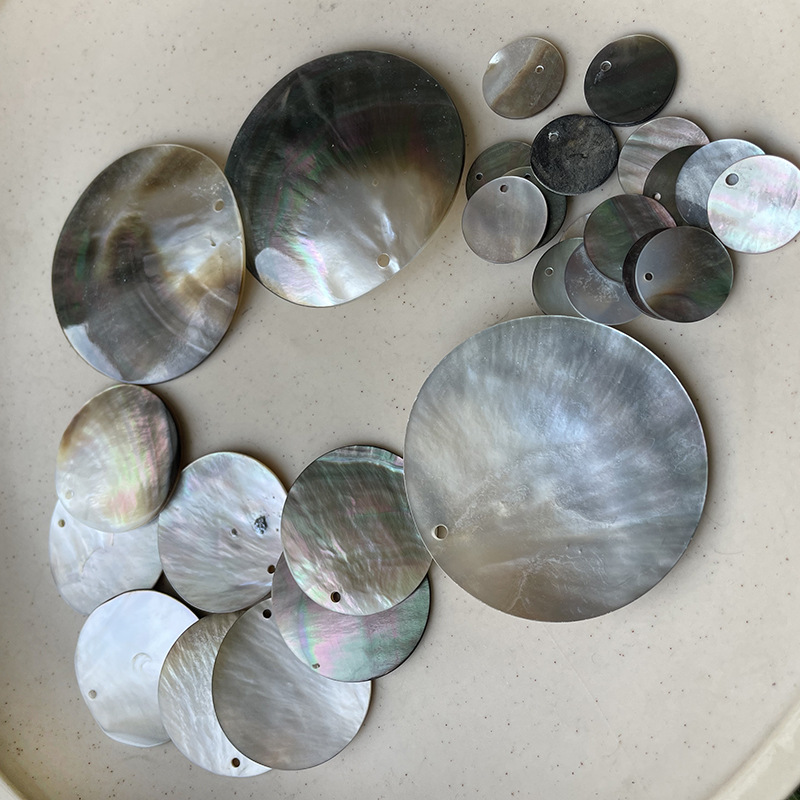 Natural black mother of pearl shell beads